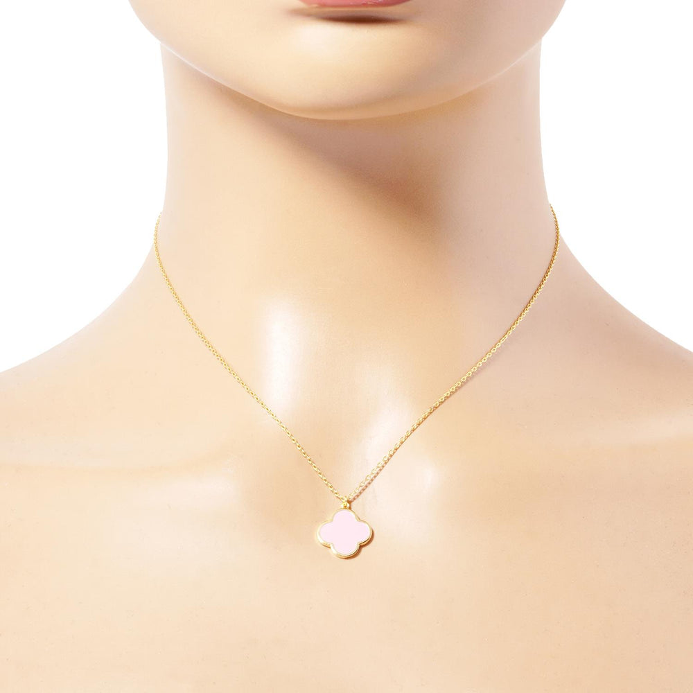 Gold Dipped Flower Pendant Necklace - bertofonsi