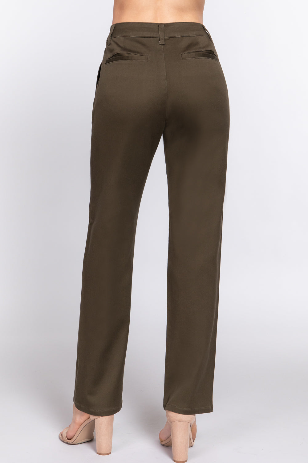 Straight Fit Twill Long Pants - bertofonsi
