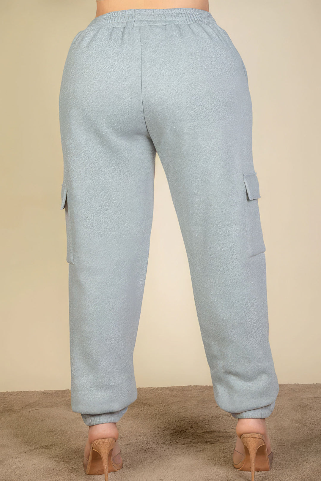 Plus Size Side Pocket Drawstring Waist Sweatpants - bertofonsi