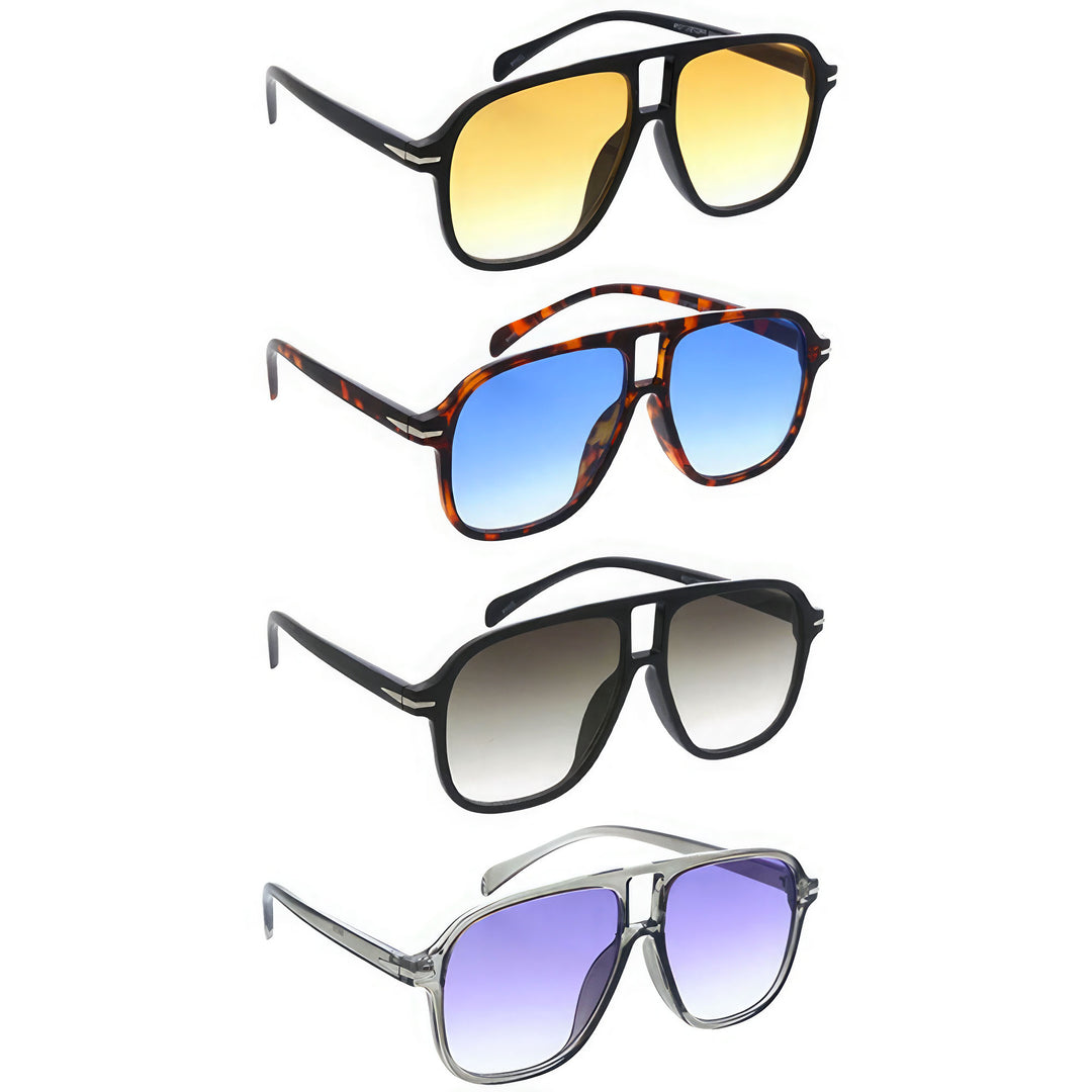 Fashion Large Aviator Frame Sunglasses - bertofonsi