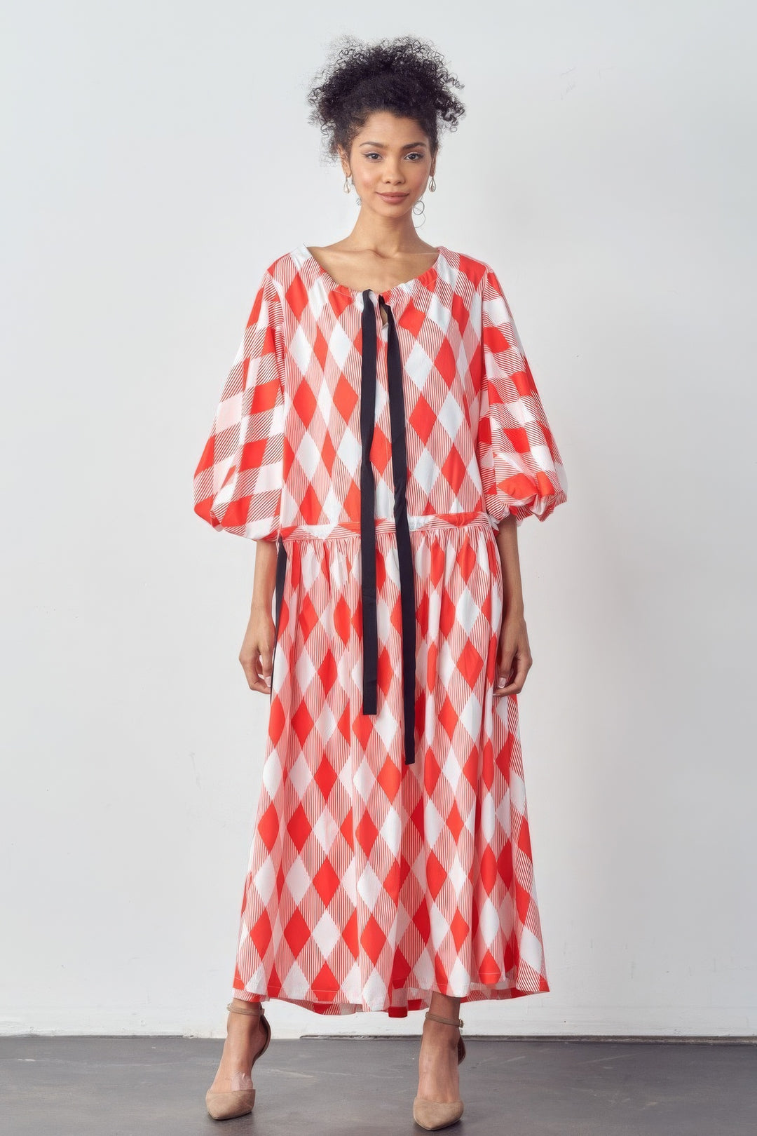 Balloon Sleeves Very Over Fit Pocketed Dress - bertofonsi