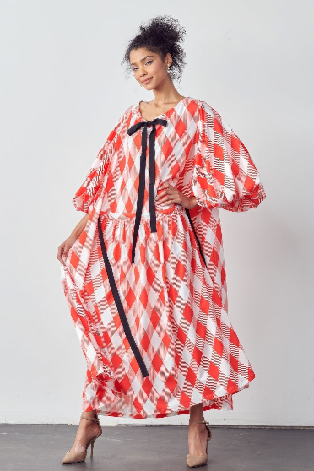 Balloon Sleeves Very Over Fit Pocketed Dress - bertofonsi