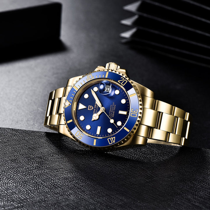 PAGANI DESIGN Top Brand New Stainless Steel Mechanical Watch Sapphire Glass Automatic Watch Luxury Waterproof Sports Men Watch - bertofonsi