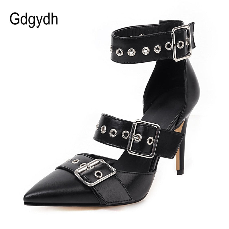 1 Gdgydh Black Punk Gothic High Heels - bertofonsi
