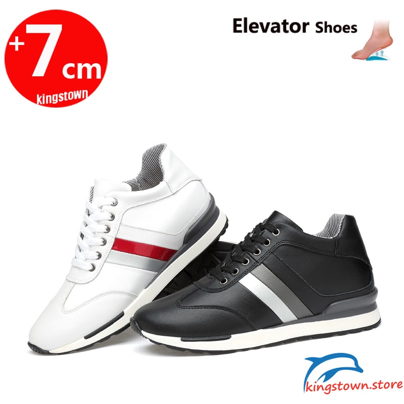 Elevator Shoes Men Sneakers Heightening Shoes Man Increase Shoes Height Increase Insole 7CM  Tall Shoes - bertofonsi