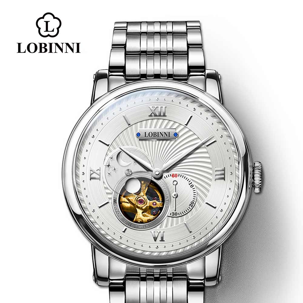 Switzerland Luxury Brand LOBINNI MIYOTA Movement Watch Men Automatic Mechanical Men's Watches Sapphire 50MM Waterproof - bertofonsi