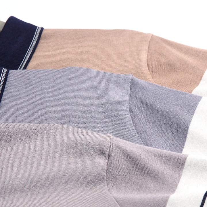 2022 Brand Short Sleeve Polo Tee Shirt Men Casual Summer Striped Men's Clothing Polos Shirts Mens Fashion Slim Fit Poloshirt 722 - bertofonsi