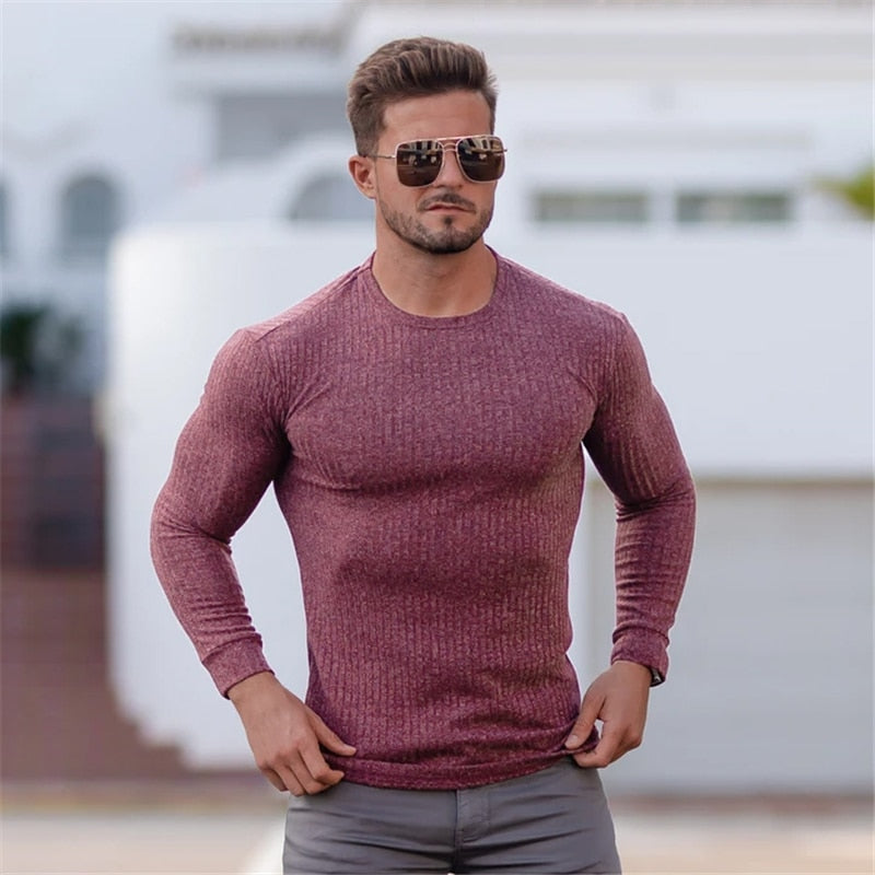 Autumn Winter Fashion Turtleneck Mens Thin Sweaters Casual Roll Neck Solid Warm Slim Fit Sweaters Men Turtleneck Pullover Male - bertofonsi