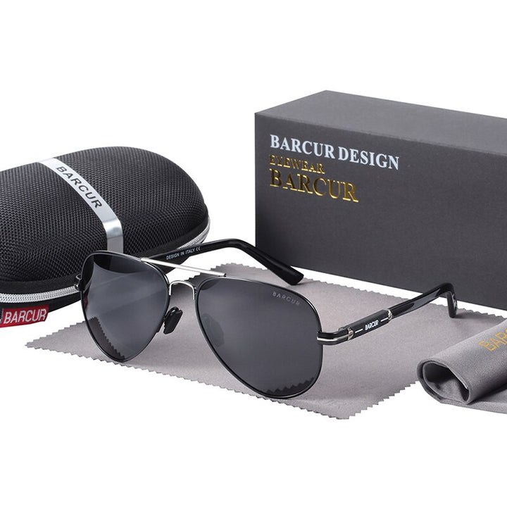 BARCUR Men Sunglasses Pilot Polarized Sun glasses Male Women accessories Driving Oculos Gafas De Sol - bertofonsi