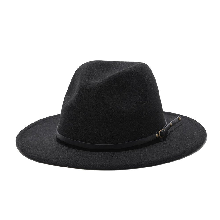 2020 winter fedora hats for women fashion Flat wide Brim Wool Felt Jazz Fedora Hats for men red goth top vintage wedding Hat cap - bertofonsi