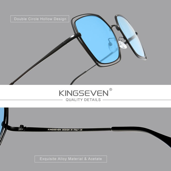 KINGSEVEN 2022 Elegant Series Women Polarized Sunglasses Double Frame Fashion Design Women Glasses Female Eyewear Zonnebril dame - bertofonsi