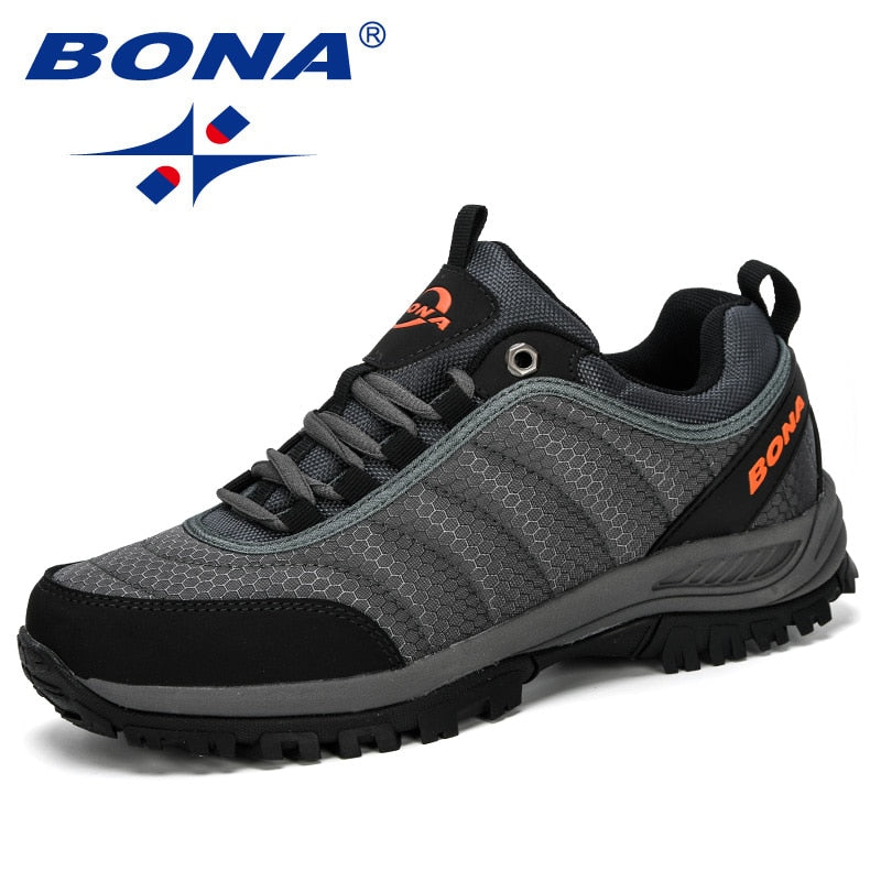 BONA New Arrival Hiking Shoes Man Mountain Climbing Shoes Outdoor Trainer Footwear Men Trekking Sport Sneakers Male Comfy - bertofonsi