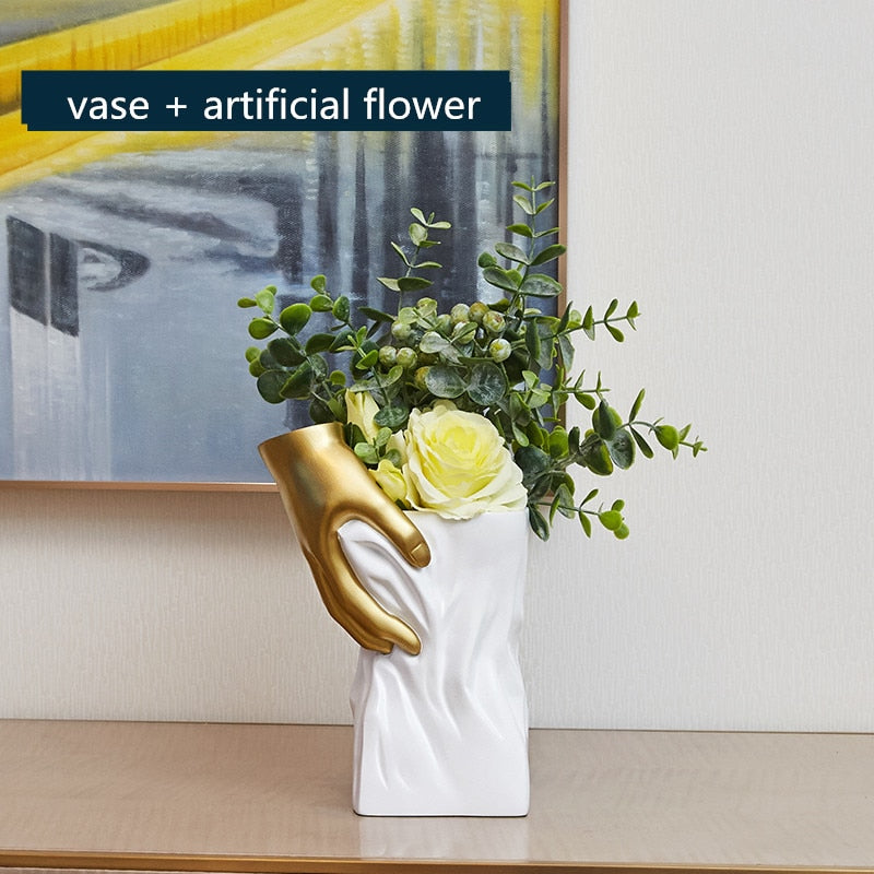 Modern minimalist vase home decoration decoration living room flower arrangement flower wine cabinet decoration flower vase - bertofonsi