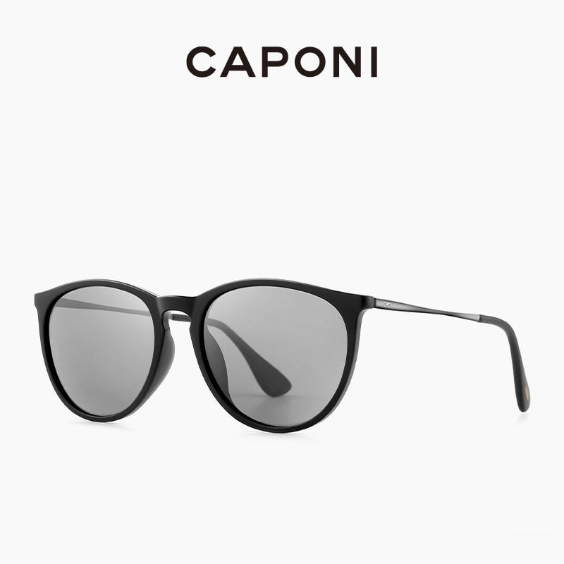 CAPONI Women Polarized Sunglasses Photochromic Lenses Light Weight Sun Glasses Polarized For Men Fashion Unisex Eyewear BS3102 - bertofonsi