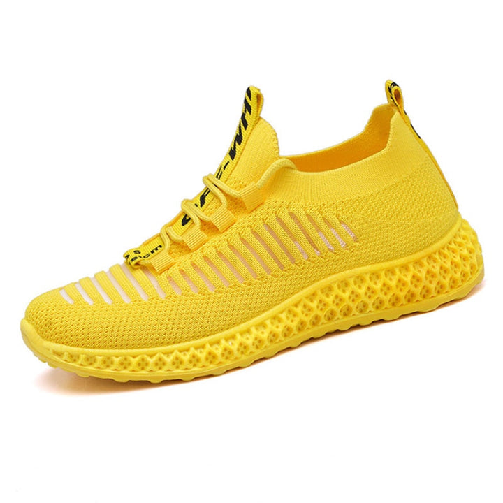 Casual Sneakers For Women Mesh Platform Breathable White Sport Sneaker Ladies Trainers Female Sock Sneakers Yellow Female Shoes - bertofonsi