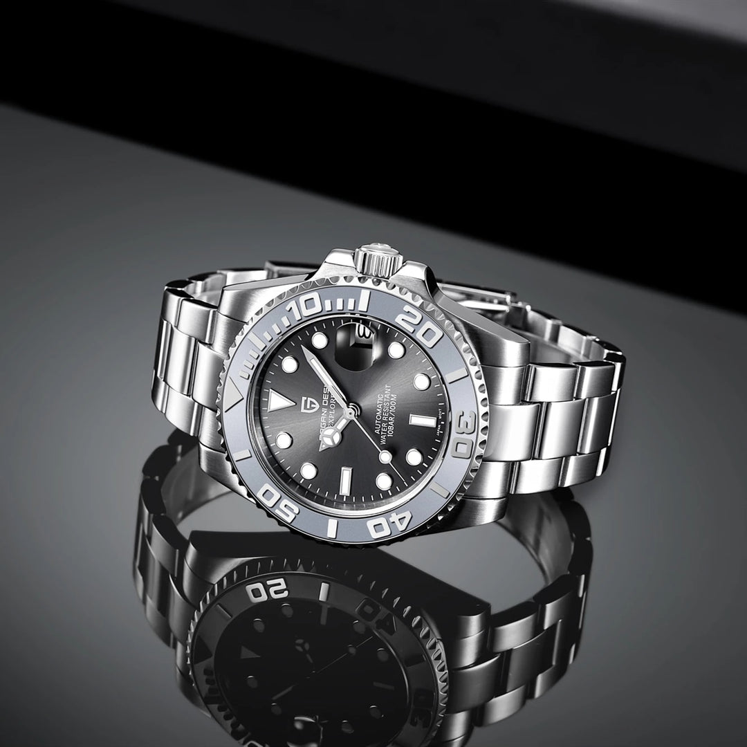 PAGANI DESIGN Watch Luxury Sapphire Mechanical Wristwatch Top Brand Automatic Watch Stainless Steel Waterproof 100M Men Watches - bertofonsi