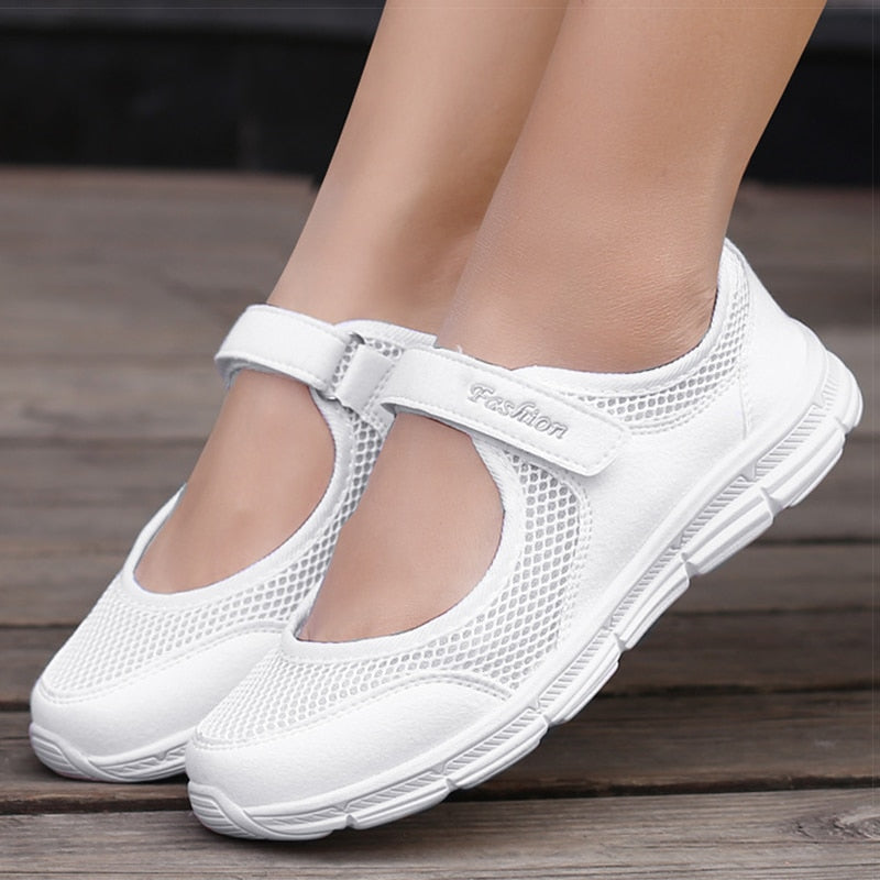 Women Shoes Breathable Vulcanized Shoes White Zapatillas Mujer Super Light Women Casual Shoes Sneakers Women 2021 Women Flat - bertofonsi