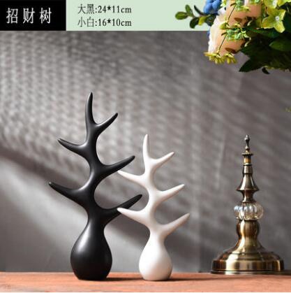 Simple Modern Ceramic Figurines Livingroom Ornament Home Furnishing Decoration Crafts Office Coffee Wedding  Ceramic  Gift - bertofonsi