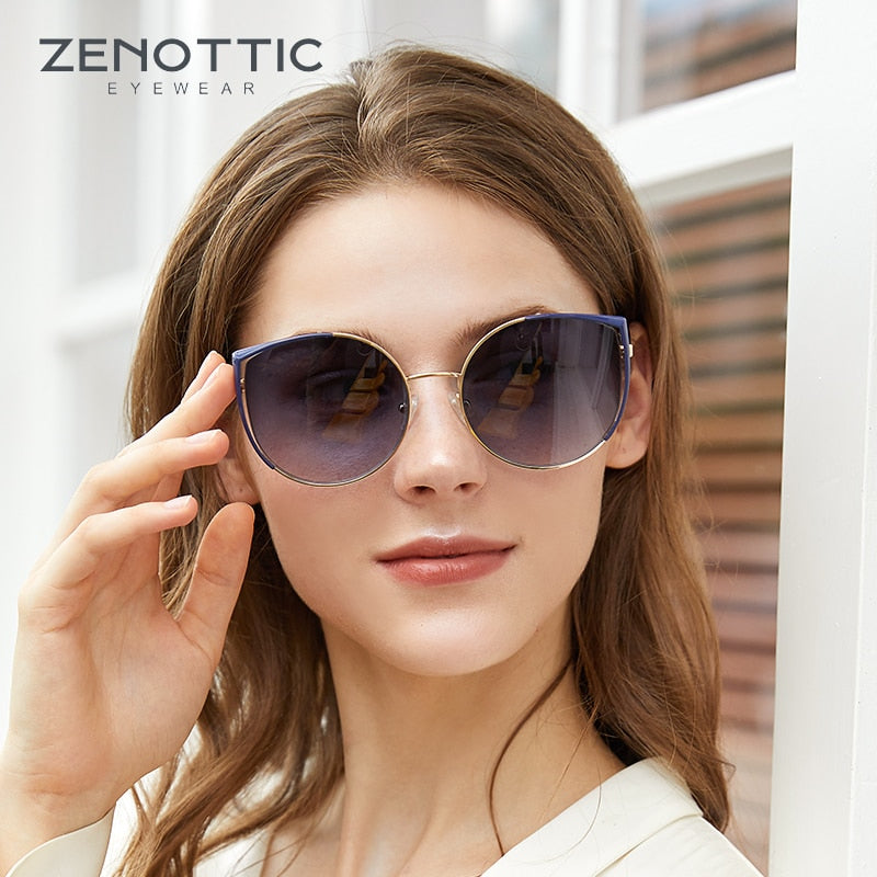 ZENOTTIC Fashion Cat Eye Sunglasses for Women Ultralight Gradient Sun Glasses Female Travel Goggles Driving UV400 Shades Eyewear - bertofonsi