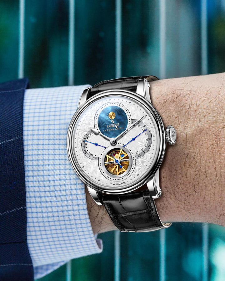 LOBINNI Rome dial watches mens 2020 relogio masculino Automatic gear Mechanical Brands steel orologio Leather Cost wrist watch - bertofonsi