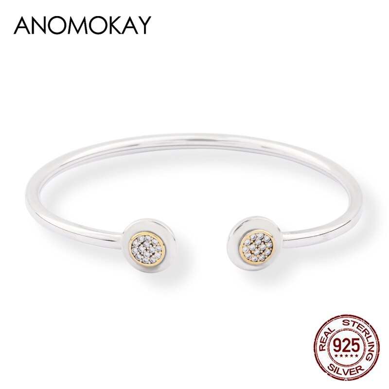 Anomokay New 100% 925 Sterling Silver Cute Little Lion Bangles Bracelets for Children Fashion Birthday Gift S925 Silver Jewelry - bertofonsi