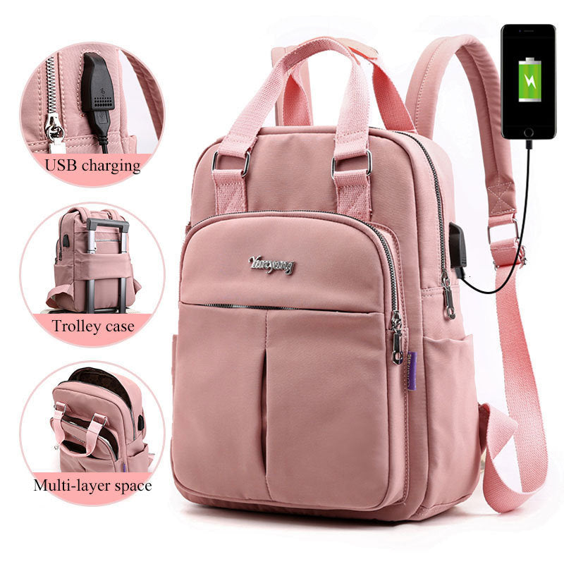 Girls Laptop Backpacks Pink Men USB Charging Bagpack Women Travel Backpack School bags Bag For boys Teenage mochila escolar 2022 - bertofonsi
