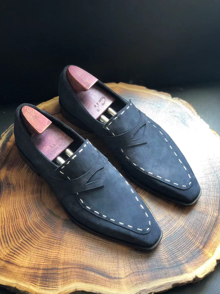 Cie Custom Suede Loafer Shoes Genuine Leather Mens Dress Shoes Real Leather Formal Italian Design Office Fashion Shoes - bertofonsi