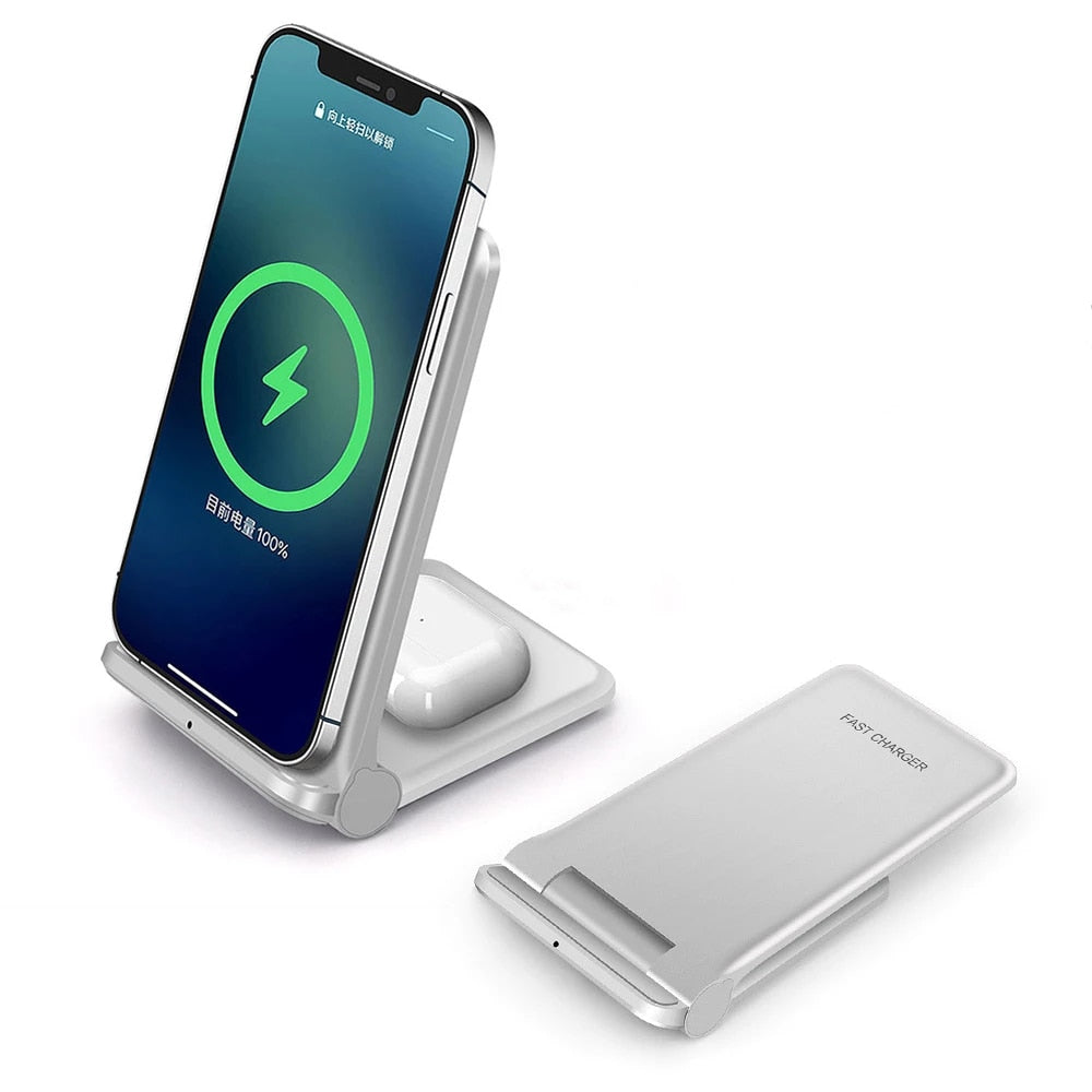 FDGAO 20W 3 in 1 Wireless Charger for Apple Watch 8 7 6 SE iPhone 14 13 12 11 Pro XS XR X 8 Samsung S22 Fast Charging Stand - bertofonsi