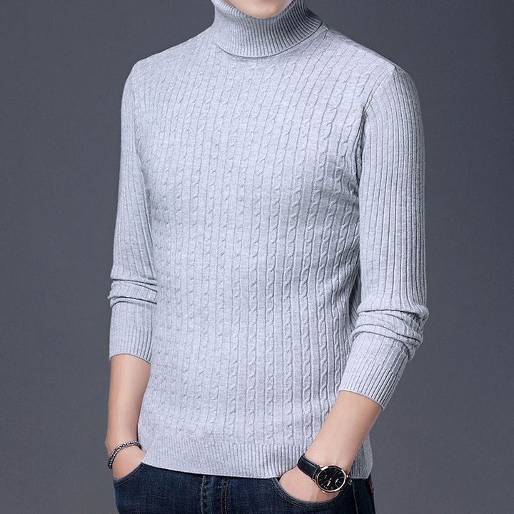 2022 New Casual Knitted Turtleneck Sweater Men Pullover Clothing Fashion Clothes Knit Winter Warm Mens Sweaters Pullovers 81332 - bertofonsi