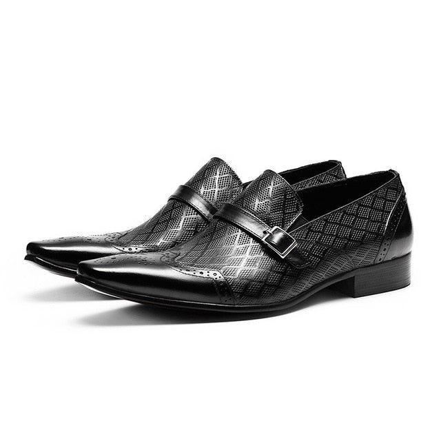 Italian Men Genuine Leather Handmade Oxford Dress Shoe - bertofonsi