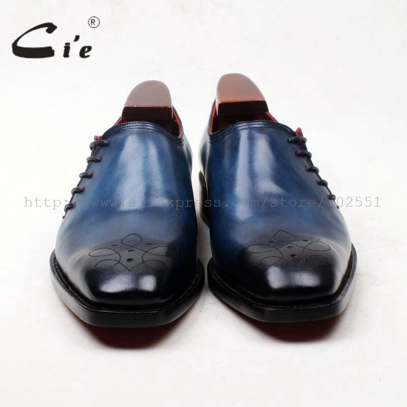 cie Free Shipping Bespoke Handmade Pure Genuine Calfskin Leather Upper Lining Outsole Men&#39;s Daily Casual Color Blue Shoe OX600 - bertofonsi