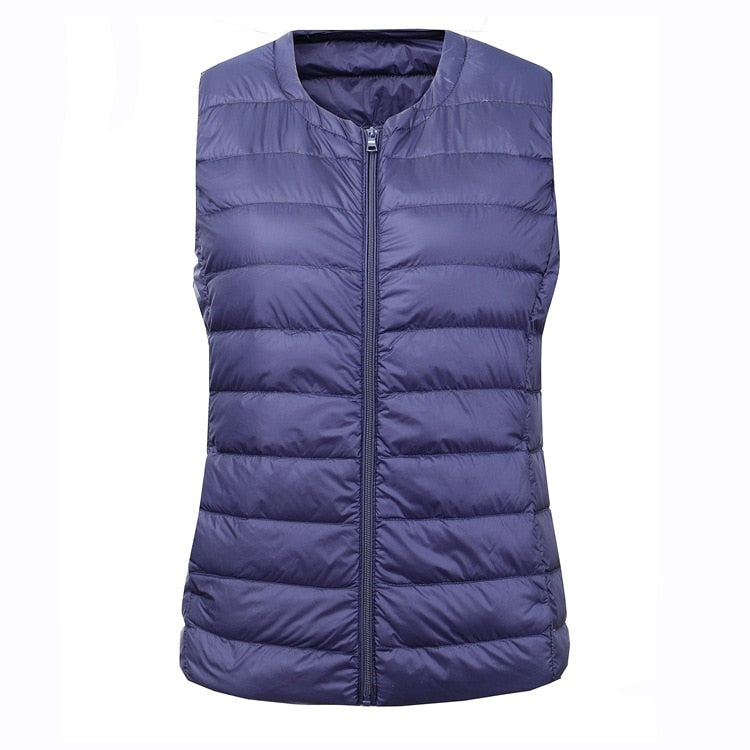 NewBang Brand 6XL 7XL Large Size Waistcoat Women's Warm Vest Ultra Light Down Vest Women Portable Sleeveless Winter Warm Liner - bertofonsi