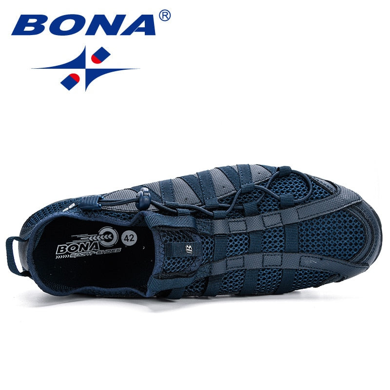 BONA New Popular Casual Shoes Men Lac-up Lightweight Comfortable Breathable Walking Sneakers Man Tenis Feminino Zapatos - bertofonsi