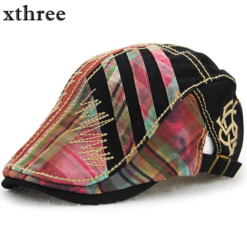 xthree Beret Cap Men Hats for  Women Visors Sun hat Gorras Planas Flat Caps Berets - bertofonsi