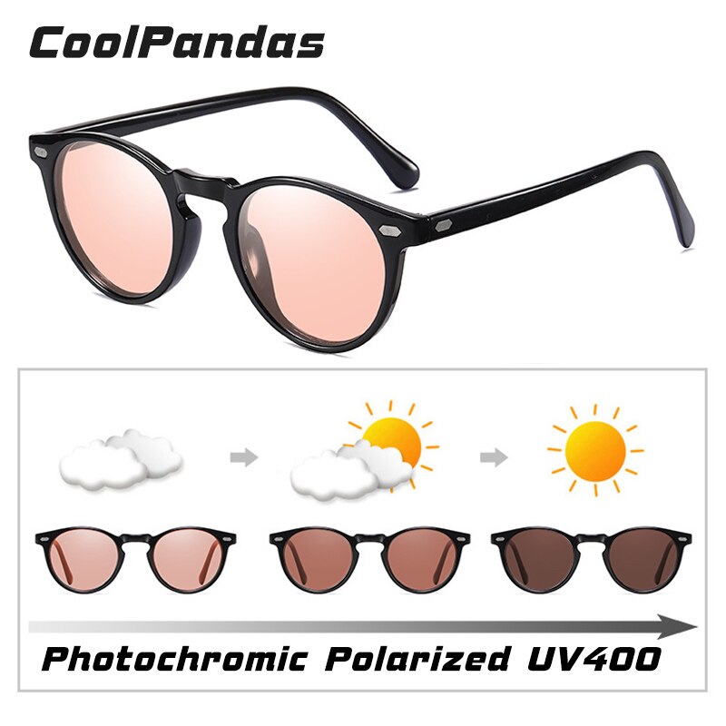 Brand Photochromic Women Sunglasses Polarized Candy Tinted Lens Vintage Sun Glasses Female For Men Women Driving Oculos de sol - bertofonsi