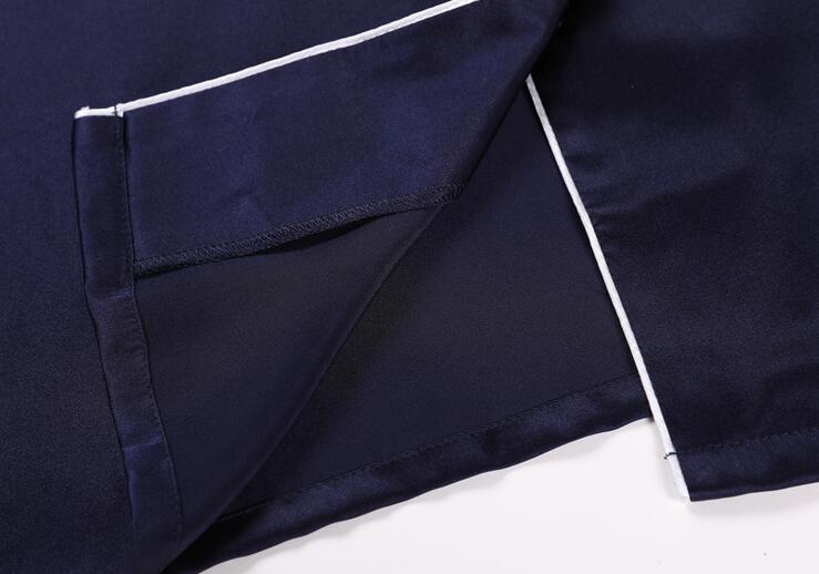 100% Pure Silk Women's Classical Pajama Set Sleepwear Nightgown M L XL YM007 - bertofonsi