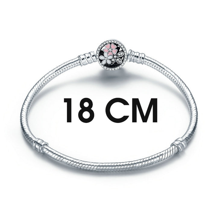 BISAER 100% 925 Sterling Silver Classic Snake Bracelet Personalized Charm Bracelets For Women Luxury Fine Jewelry WEUS902 - bertofonsi