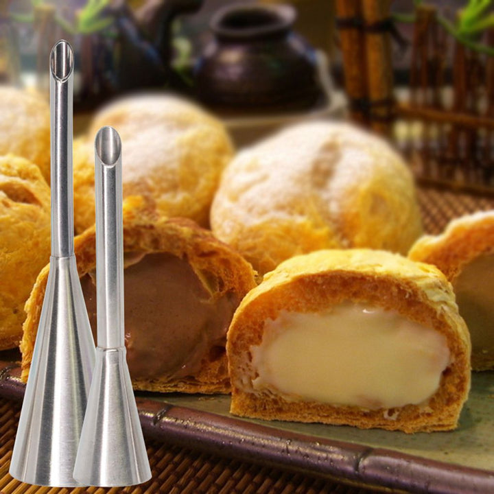 1/2/3PCS Puff Cake Tip Pastry Cream Butter Stainless Steel Nozzle Decor Baking Piping Tube DIY Kitchen Home - bertofonsi