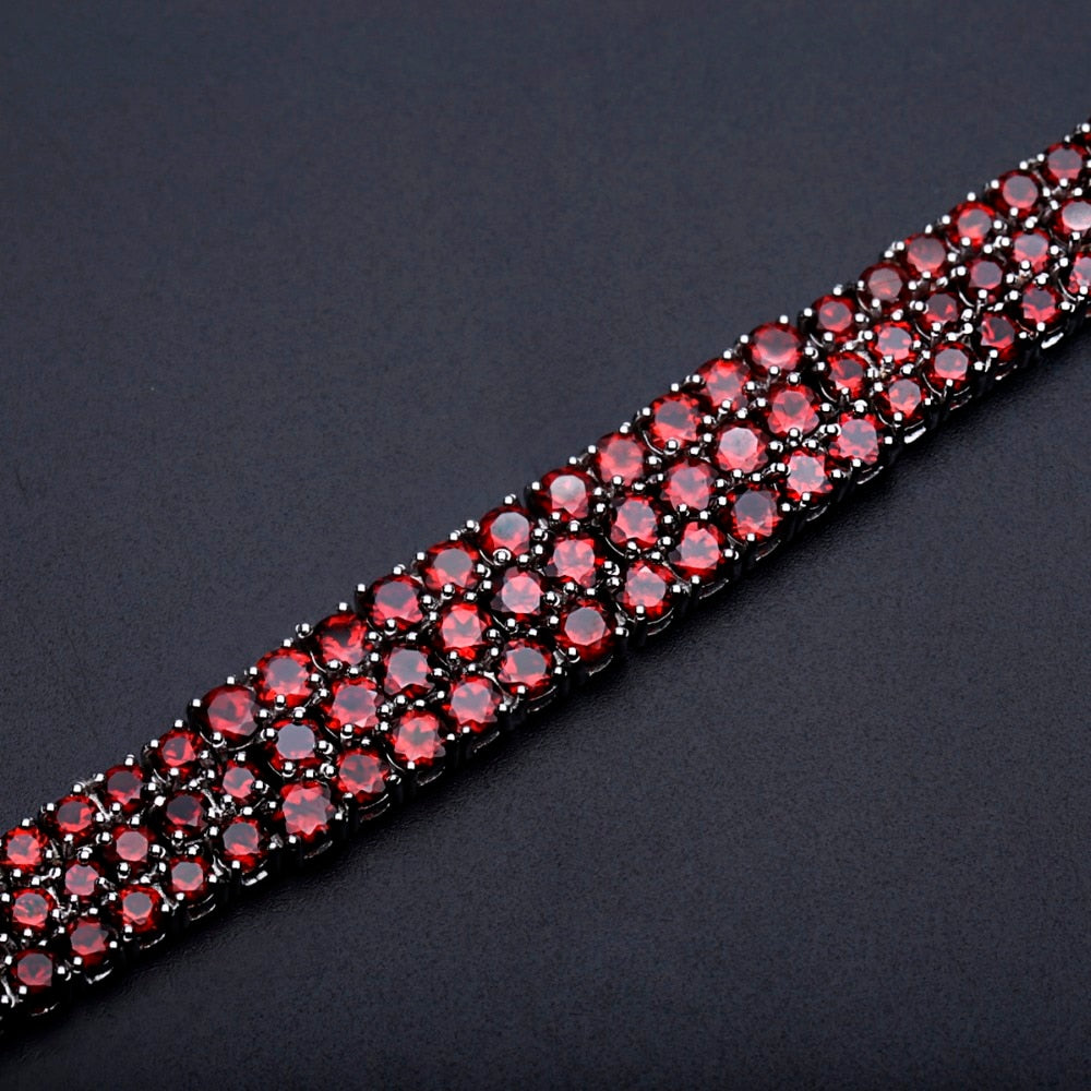 GEM&#39;S BALLET 925 Sterling Silver Bracelets &amp; Bangles For Women Fine Jewelry 30.80Ct Natural Red Garnet Gemstone Bracelet Genuine - bertofonsi