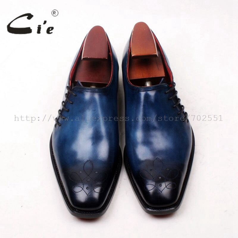 cie Free Shipping Bespoke Handmade Pure Genuine Calfskin Leather Upper Lining Outsole Men&#39;s Daily Casual Color Blue Shoe OX600 - bertofonsi