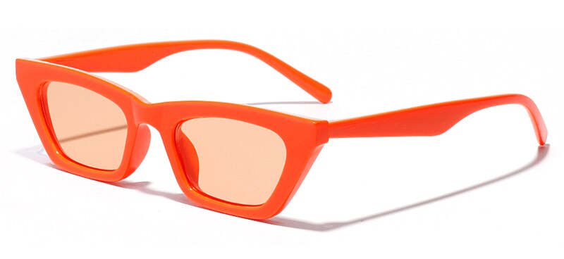 Peekaboo retro cat eye sunglasses women orange summer style ladies cheap sun glasses for men square black leopard - bertofonsi