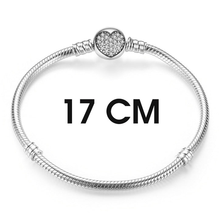 BISAER 100% 925 Sterling Silver Classic Snake Bracelet Personalized Charm Bracelets For Women Luxury Fine Jewelry WEUS902 - bertofonsi