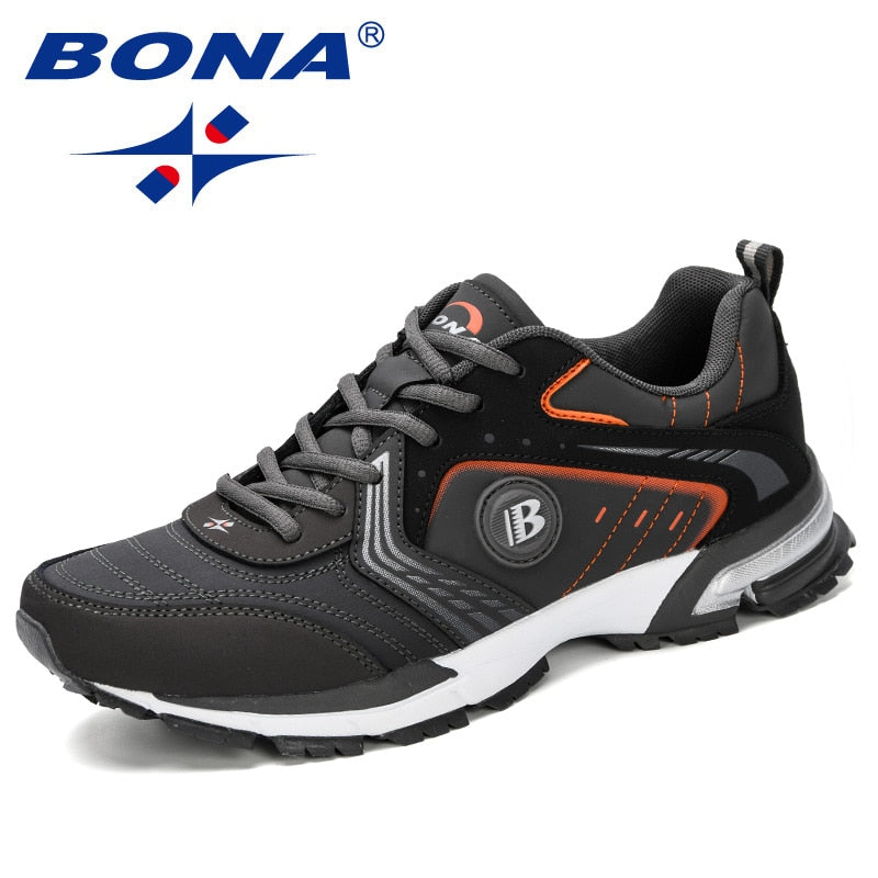 BONA Running Shoes Men Fashion Outdoor Light Breathable Sneakers Man Lace-Up Sports Walking Jogging Shoes Man Comfortable - bertofonsi