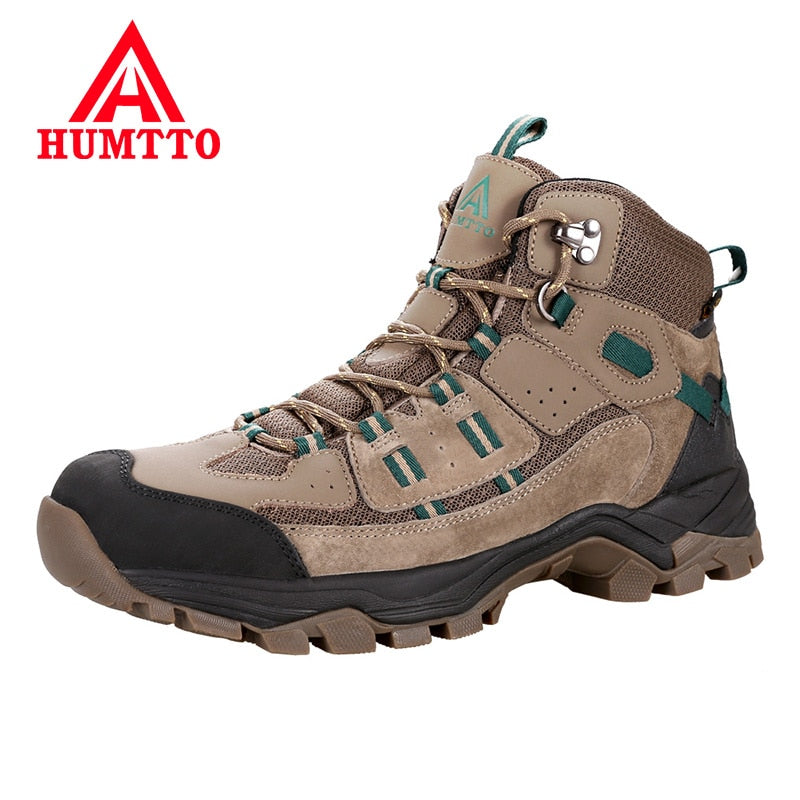 HUMTTO Brand Professional Outdoor Hiking Shoes Genuine Leather Trekking Mountain Sneakers Waterproof Camping Men Shoes Big Size - bertofonsi