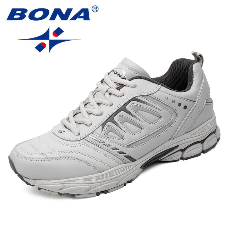 BONA New Style Men Running Shoes Ourdoor Jogging Trekking Sneakers Lace Up Athletic Shoes Comfortable Light Soft Free Shipping - bertofonsi