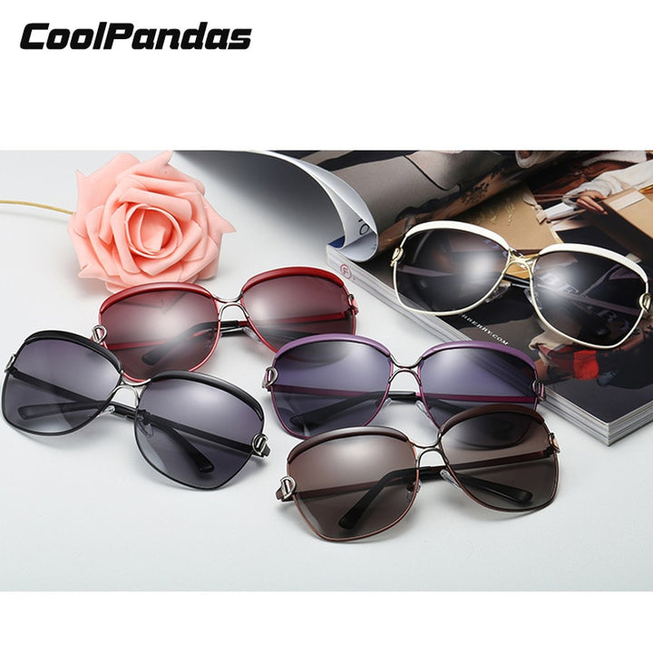 2022 Brand Design HD Polarized sunglasses women Retro Metal Oversize Frame Sun Glasses Famous Lady Oculos De Sol Feminino UV400 - bertofonsi