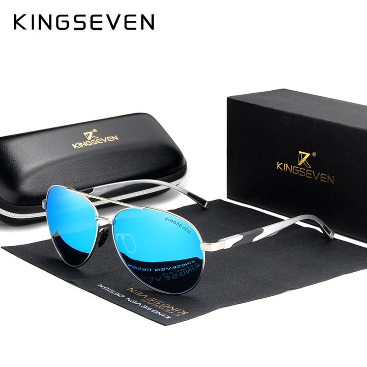 3PCS Combined Sale KINGSEVEN Brand Design Sunglasses Men Gray Polarized Mirror Lens UV Protection Oculos De Sol - bertofonsi
