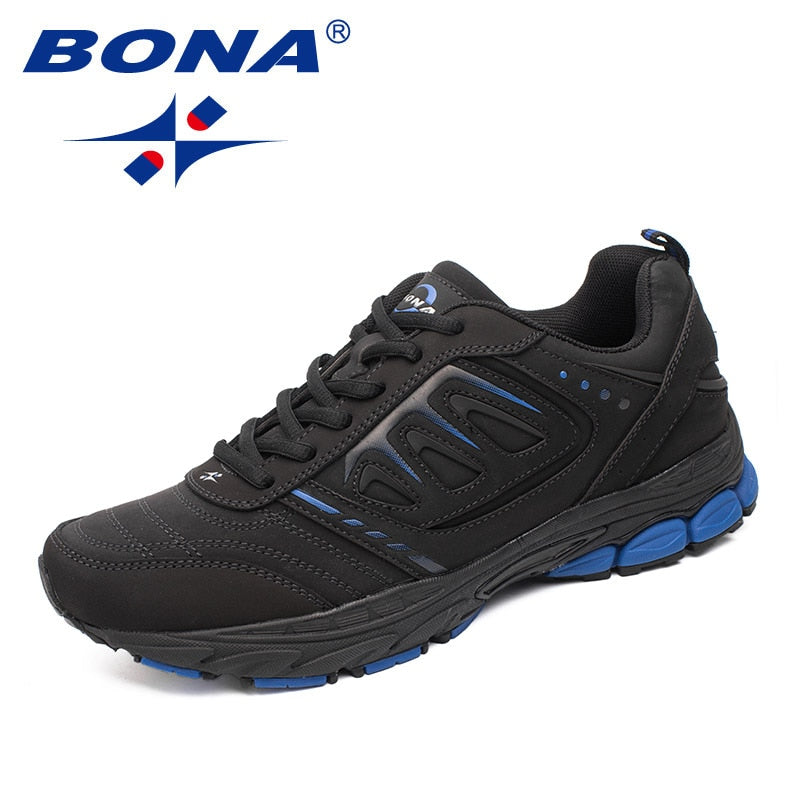 BONA New Style Men Running Shoes Ourdoor Jogging Trekking Sneakers Lace Up Athletic Shoes Comfortable Light Soft Free Shipping - bertofonsi