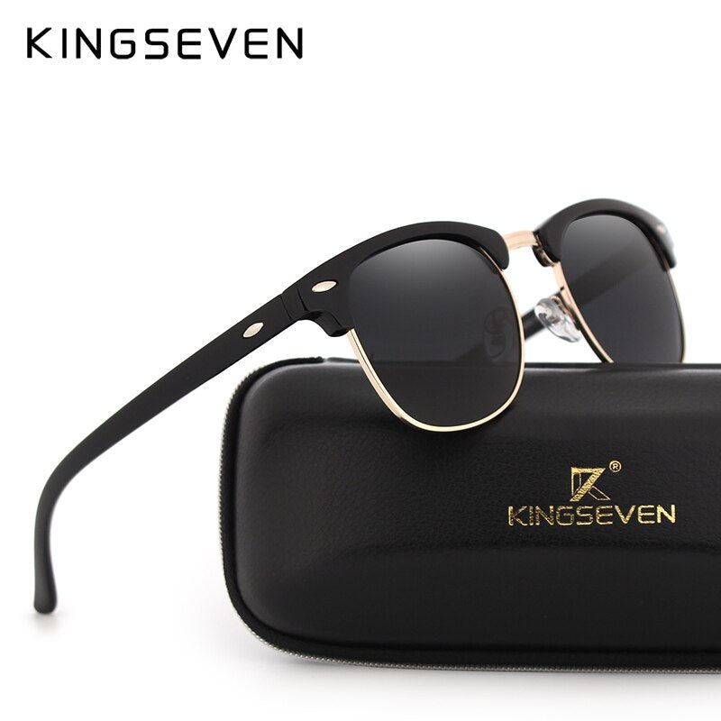 KINGSEVEN Polarized Sunglasses Women Retro Metal Frame Sun Glasses Famous Lady Brand Designer Oculos masculino lentes de sol - bertofonsi