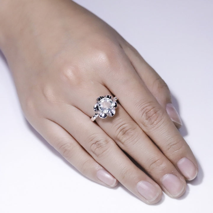 GEM&#39;S BALLET 2.73Ct Natural Green Amethyst Engagement Ring For Women 925 Sterling Silver Gemstone Finger Rings Fine Jewelry - bertofonsi
